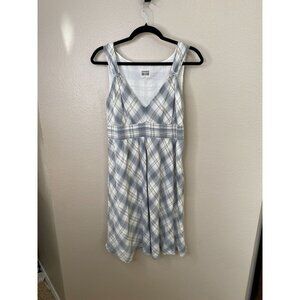 Converse One Star Women’s Plaid Sleeveless Empire Waist Summer Dress M Cotton
